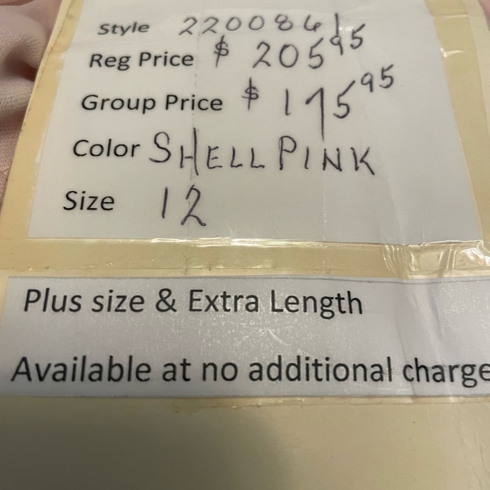 NWT Levkoff by Bill Levkoff Chiffon twist front long dress in Pink Size 12 prom - Picture 9 of 11